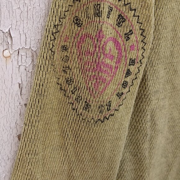 Sinful Black and Yellow Reversable Long Sleeve Tee with Wing Design - Picture 5 of 10